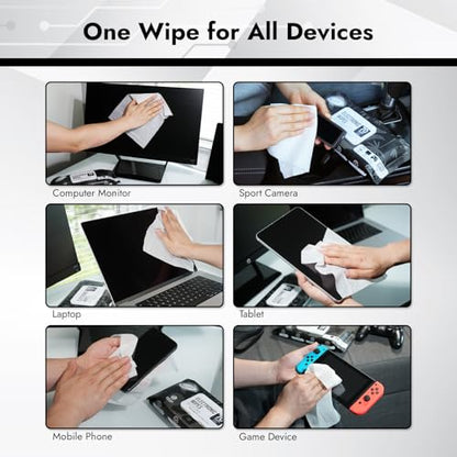 Air Jungles Electronic Wipes Screen Cleaner 70 Ct (Pack of 3), XL 8x10 Inch | No Cloth Needed, Cleaning LED Screen, TV, Computer, Tablet, Phone, Laptop, Monitor, Smart Watch, Headphone & Gaming Equipment - size: 70 Count (Pack of 3)