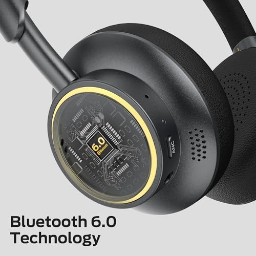 Monster N-Tune mini 02 Noise Cancelling Headphone, Over Ear Headphones Wireless Foldable Design, 50H Playtime Wireless Headphones, Bluetooth 6.0, Adjustable and Comfortable for Travel, Black