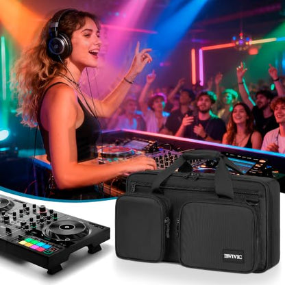 IBVIVIC DJ Controller Case Bag Fits for DDJ-FLX4, DDJ SB3/DDJ SB2, DDJ 400 | Fits DDJ RB Padded DJ Travel Carrying Bag DJ Mixer Case with Adjustable Shoulder Strap - size: DDJ-FLX4/SB2/SB3