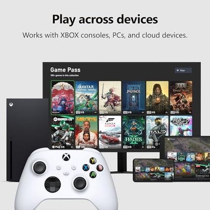 XBOX Wireless Gaming Controller | Robot White | Consoles, PCs, TVs, mobile, and more | Textured Grip | Wireless, Bluetooth, USB-C Connectivity - style: Robot White