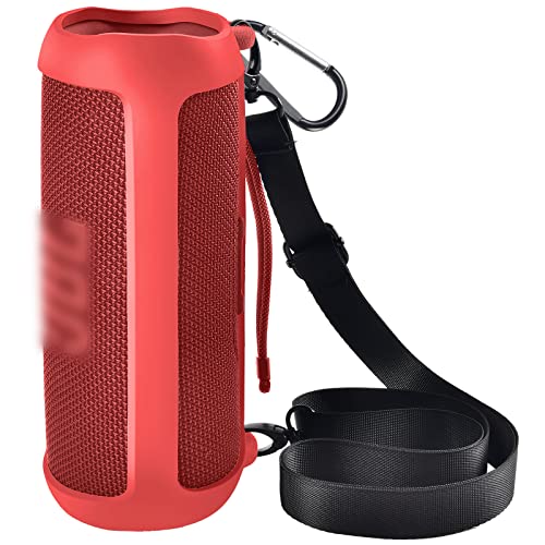 Comecase Silicone Case for JBL FLIP 6 Waterproof Portable Bluetooth Speaker - color: Red