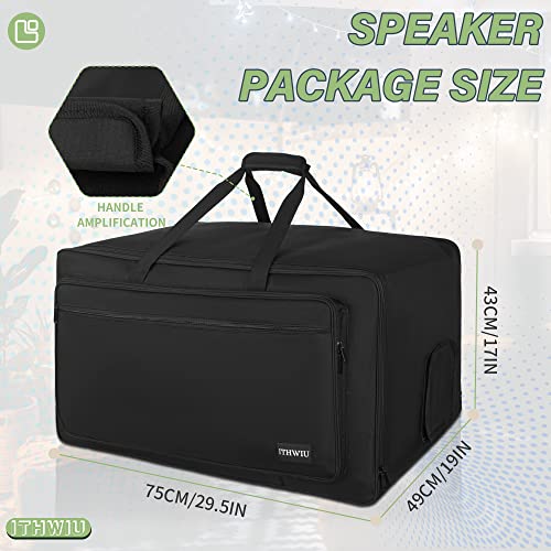 Speaker Carrying Bag with Thickened Sponge for Compact 15" Speaker Cabinets; Heavy-Duty Fits QSC K15, Yamaha DXR15 and more (IT-TOTE15), Black - size: For 15" Speakers