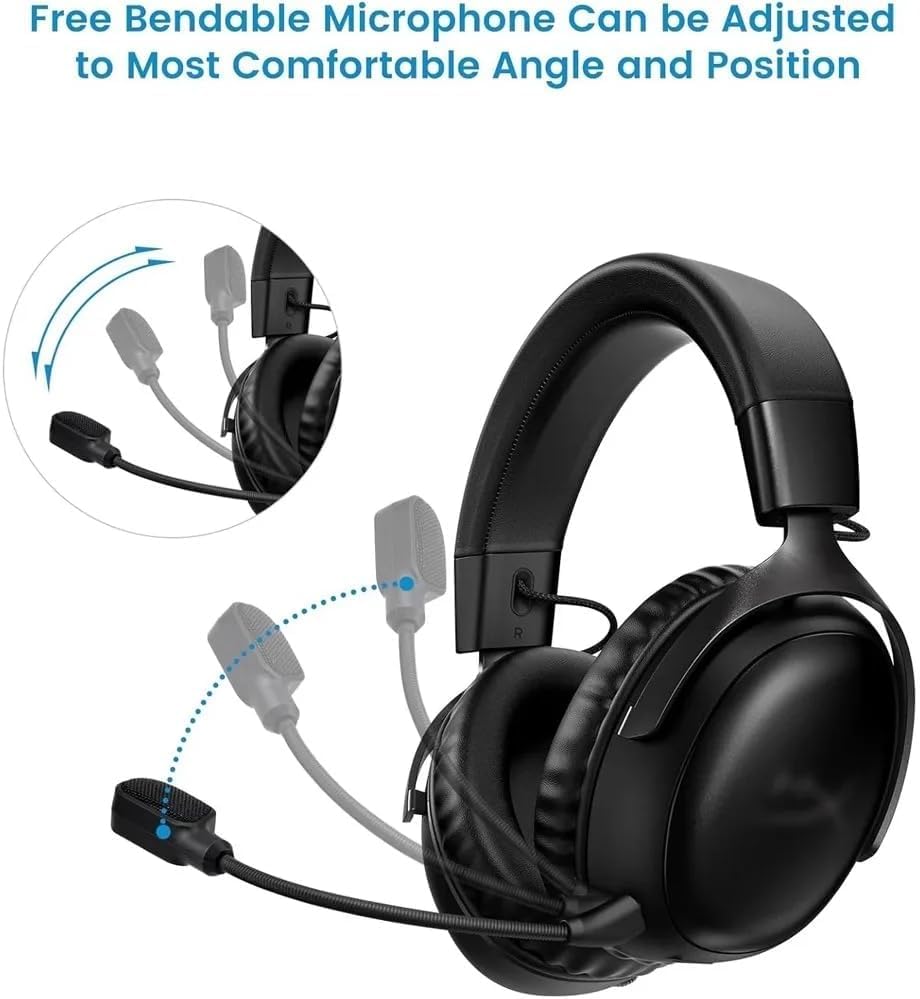 Cloud Flight 2 Mic Boom, Replacement Microphone 3.5mm Detachable Noise Cancelling with Mute LED Indicator Repair Parts for HyperX Cloud Flight 2 Wireless Gaming Headset Headphones