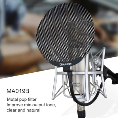 Double Layer Metal Microphones Poppings Screen Microphones Sponges Foam Cover Windscreen for Vocal Performances