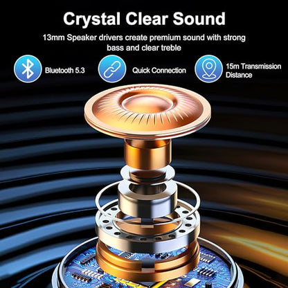 Ear buds, Wireless Earbuds, 56Hrs, BT5.3 Headphones, ENC, IPX7 for iPhone | Bluetooth 5.3, Hi-Fi Stereo Deep Bass, 4 ENC Noise Cancelling Headphones Mics, Ear Buds for iPhone Android Phones Laptop