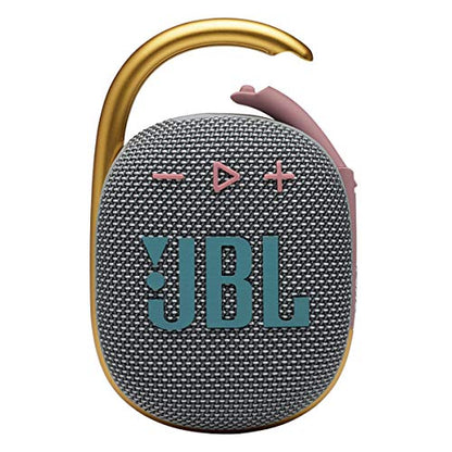 JBL Clip 4 - Portable Mini Bluetooth Speaker, big audio and punchy bass, integrated carabiner, IP67 waterproof and dustproof, 10 hours of playtime, speaker for home, outdoor and travel (Grey) - color: Grey