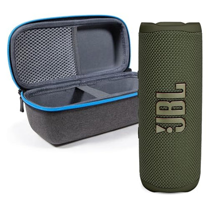 JBL Flip 6 (Green) + Bundle with divvi! Protective Hardshell Case (Black) - color: Green