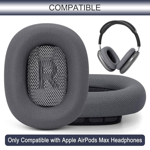 GEVO Upgraded Ear Cushions Replacement Earpads for AirPods Max 1 & 2 Headphones, Protein Leather Ear Pads Cover with Memory Foam and Magnet for AirPods Max 1 & 2 (Midnight) - color: Midnight