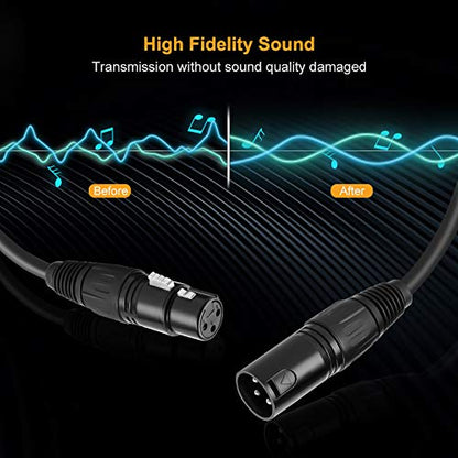 CableCreation 3Pin XLR Male to Female Balanced Microphone Extension Cable - size: 3 Feet, style: 【2 Pack】