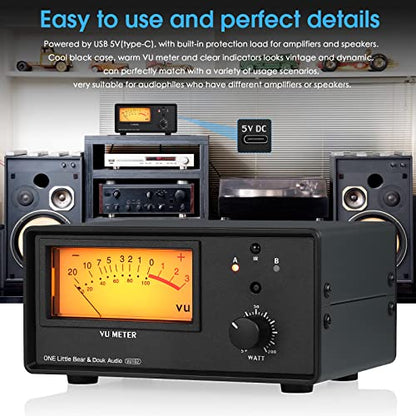 Douk Audio VU102 2 Zone Speaker Selector Box Amplifier Switch with VU Meter and Remote Control for Home Stereo System Studio Sound Comparison
