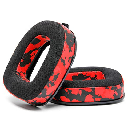 WC Freeze A40 - Hybrid Fabric Cooling Gel Earpads for Astro A40 TR | Made by Wicked Cushions | Improved Durability, Thickness & Sound Isolation | Red Camo - color: Red Camo