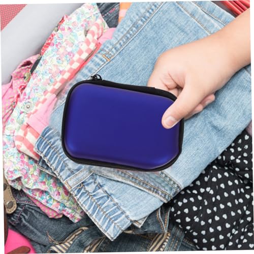 STOBOK 2pcs Portable Cable Organizer Case Compact Earphone Storage Bags for Travel Zipper Design Protective Small Headphone Holder for Office Home Outdoor Use