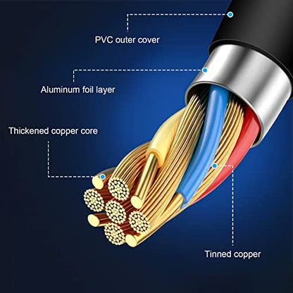Extension Spring Relief Coiled Audio Cable for Sony MDR-7506 7509 MDR-V6 V600 V700 V900 ATH-M50 Headphones