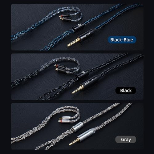 2026 Upgraded 1.5M IEM Cable,4N OFC Silver-Plated Upgraded IEM Cable - color: Black, size: QDC