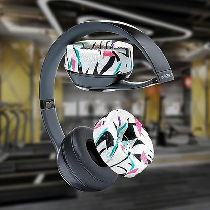 WC SweatZ Beats Solo - Sweat Earpad Covers for Beats Solo 4, Beats Solo 3 & Beats Solo 2, Made by Wicked Cushions | Sweatproof, Washable & Preserves Comfort | 90's White - color: 90's White
