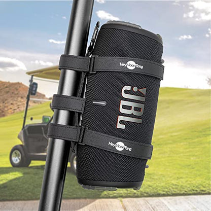 Big Portable Speaker Mount for Large Bluetooth Speakers with 12''-20'' Circumference, Waterproof Adjustable Strap Accessory Holder Fits UTV Golf Cart Bike or Boat Railing/Cross bar/Frame - size: Large