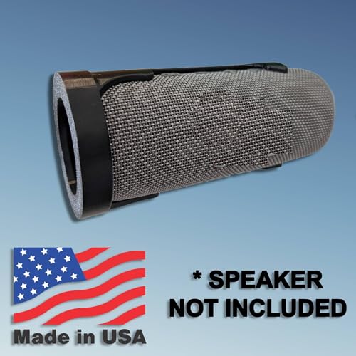 Magnetic Bluetooth Speaker Mount Compatible with Flip 5, Flip 6 & Flip 7 – Dual 30lb Rubberized Magnets for Golf Cart, UTV & Tractor – Heavy Duty 3D Printed PETG Holder (Black)