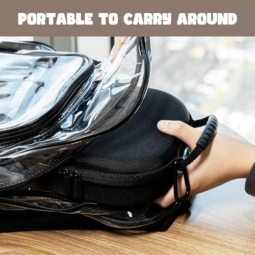 ProCase AirPods Max & AirPods Max 2 Travel Case with Sleep Mode Cover | Shockproof EVA Shell with Soft Lining, Mesh Pocket, Hand Strap & Carabiner for Travel - Black - color: Black, size: Sleep Mode Version