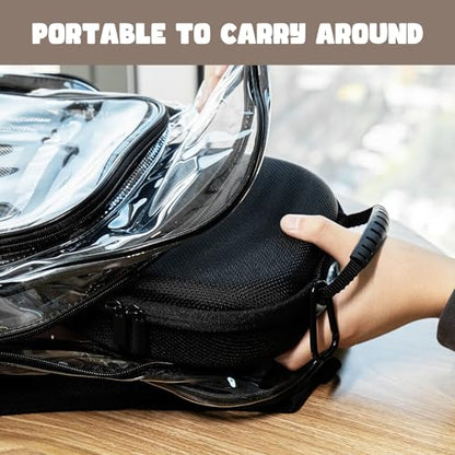ProCase AirPods Max & AirPods Max 2 Travel Case with Sleep Mode Cover | Shockproof EVA Shell with Soft Lining, Mesh Pocket, Hand Strap & Carabiner for Travel - Black - color: Black, size: Sleep Mode Version