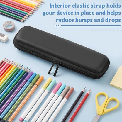 Mudder Hard Shell Slim Pencil Case Small Pen Bag Stylus Case Holder EVA Waterproof Pocket Protectors Organizer for Fountain Pen Headphones Traveller Adults(Black) - color: Black
