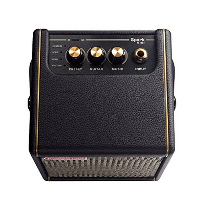 Positive Grid Spark MINI 10W Small Smart Guitar Amp & Bluetooth Speaker | Portable Sound for Guitar Playing at Home or On the Go | Black | Portable amp & Bluetooth speaker for electric, acoustic & bass. 100k+ tones, Spark AI, Smart Jam, up to 8-hr battery