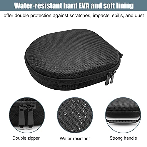 ProCase Hard Travel Case for Sony Headphones -Black | Fits WH-CH720N/WH-CH710N/WH-CH520/WH-CH510/WH-1000XM5/WH-1000XM4/WH-XB910N & Bose 700, Carrying Bag with 2 Dust Covers - color: Black