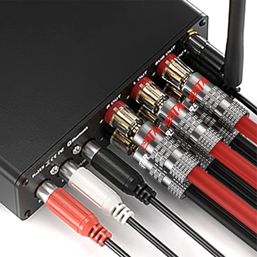 Banana Plug Gold Plated (4 Pair, 8 Pcs), Closed Dual Screws Design, Banana Connectors for All Speaker Wires with a Diameter from 0.75mm to 4mm, Wall Plate, Home Theater, Receiver, Amplifier - size: 4 Pairs / 8 Pcs, style: Bullet Pin Banana Plugs