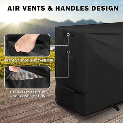 Griddle Cover for Royal Gourmet PD4001 4 Burner Propane Gas Griddle, Flat Top Grill Cover for Royal Gourmet 55in 4-Burner Outdoor Grill - size: 56"L x 23"D x 35"H