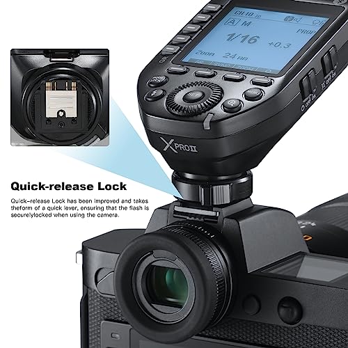 Godox XProII-C XProIIC Flash Trigger& 2*Godox X1R-C Receiver for Canon,2.4G TTL Wireless Trigger Transmitter,HSS 1/8000s,TCM Transform,Bluetooth,New Hotshoe Trigger Kit (XProII-C +2*X1R-C for Canon) - color: XproII-c