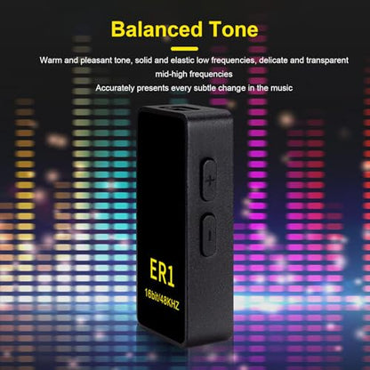 HiFi DAC Decoder, High Performance Portable Headphone Amplifier with 3.5mm and 4.4mm Outputs for Audiophiles ABS Aluminum Alloy Material