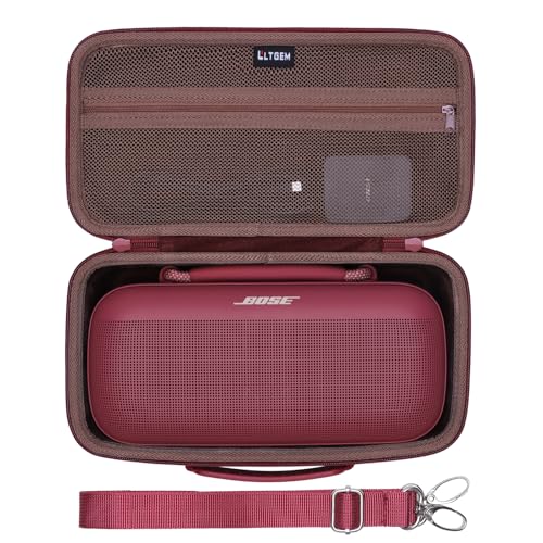 Case for Bose SoundLink Max Bluetooth Speakers Wine | Hard Carrying Travel Case for Bose SoundLink Max Bluetooth Speakers - color: Claret+Brown