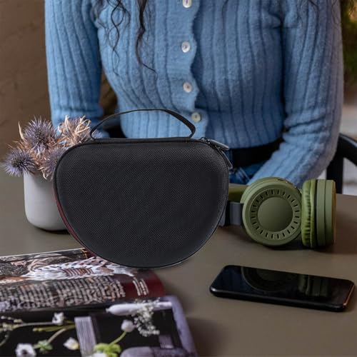 Headset Storage Box with Handle, Hard Protective Carrying Case for Over-Ear Headphones, Portable Headset Protection Holder for Traveling and Daily Use