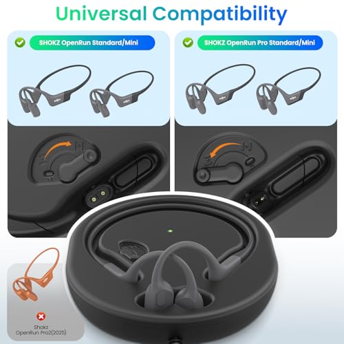 Charging Stand Compatible with Shokz Headphones, 3.93ft Wireless Charger Dock Cord USB Magnetic Charging Cable for Shokz Headphones OpenRun Pro,OpenRun,OpenRun Mini, OpenRun Pro Mini