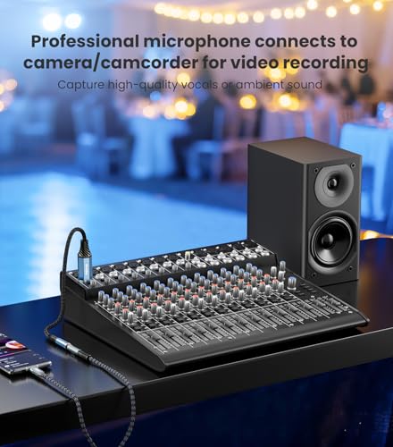 Tisino Female XLR to 3.5mm TRS Stereo Jack Adapter Cable, Balanced, 1.6 FT | Balanced XLR to 1/8 Inch Audio Cable for Microphone, Audio Interface, Mixing Console, DSLR Camera, Shielded OFC Cord - size: 50 cm/1.64 FT, style: XLR F to 3.5mm TRS F