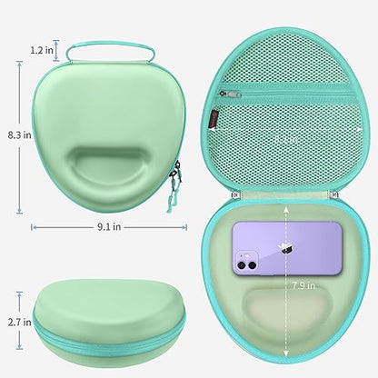 Fintie Hard Case for AirPods Max 2 (2026) and AirPods Max 1 (2024/2020) | Travel Carrying Storage Bag, Shockproof, Protective, Auto Wake/Sleep, Green - color: Green