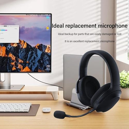 3.5mm Detachable Microphone Flexible Replacement Professional Boom Microphone for Barracuda X Gaming Headset(Black) - color: Black