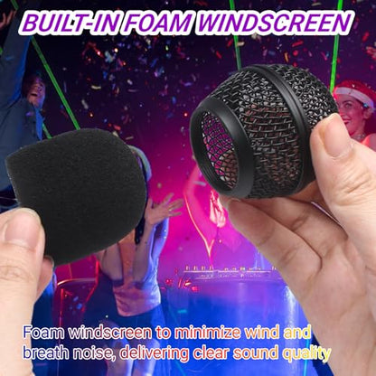 Black Microphone Ball Head, 4PCS | Replacement Steel Mesh Grille Heads, Inner Foam Included, Compatible with SM58 SM58S SM58LC, Compatible with BETA58 BETA58A - color: black