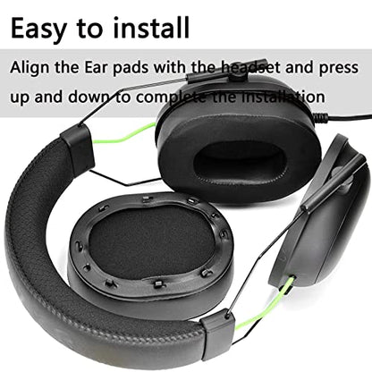 Defean Cooling Gel Earpads for Razer BlackShark V2/V2 Pro Headset | (Does Not Fit BlackShark V2 Pro 2023 Edition Model) Added Thickness High-Density Noise Isolation Foam