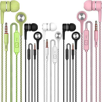 Kamon 5 Pack Earbuds Headphones with Remote & Mic, Earphones Wired Stereo in-Ear Bass for iPhone, Android, Smartphones, iPod, iPad, MP3, Fits All 3.5mm Interface (K2) - color: K2