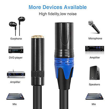 1/8 to XLR Male Cable,Balanced 3.5mm(1/8 inch) Female Stereo TRS Mini Jack to XLR Male Audio Converter Adapter Cable - 3.3 feet/1 m - size: 3.3 Feet