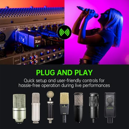 Xvive U3C Microphone Wireless System 2.4GHz XLR Transmitter and Receiver for Condenser Microphone, Audio Mixer, PA System - style: U3C CONDENSER