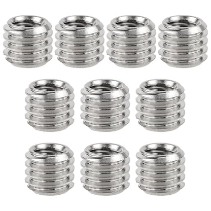 10pcs 1/4 Inch to 3/8 Inch Screw Adapter Tripod, Microphone Stand Adapter Tripod Thread Adapter Mic Stand Adapter Camera Mount Adapter Screw Converter for Camera Equipment