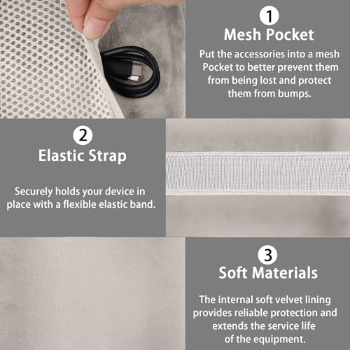 for Bose New SoundLink Micro 2nd Gen Speaker Protective Case, White | EVA Hard Shell, Soft Velvet Lining, Durable Wrist Strap, Portable Travel Bag with Carabiner, Mesh Accessory Pocket - color: White Case