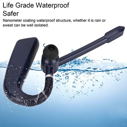 PUSOKEI Single Ear Bluetooth Earpiece, 270° Rotatable Handsfree Headset with Mic for Business Office Driving,Wear it Left or Right No Delay