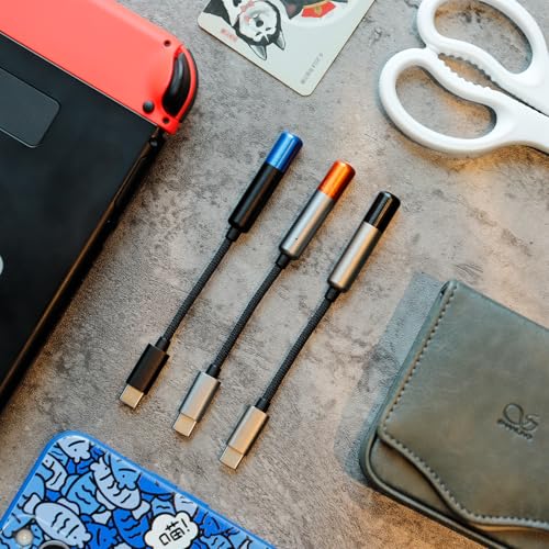 SHANLING UA MINI USB C DAC to 3.5mm Audio Adapter Portable DAC Headphone Amplifier with LED Light Audio Cables High Resolution 32bit/384Khz for Android/iOS/Windows/Mac (Black) - color: Black