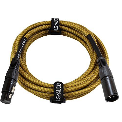 GLS Audio Mic Cable Patch Cord - 15 ft, 1 Pack Male to Female XLR Cable - size: 15 ft.
