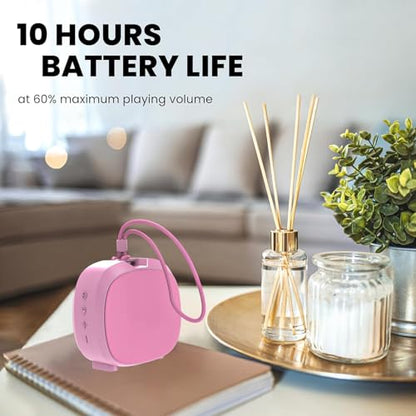 Bluetooth Speaker Portable Media Players Clear Loud Stereo Sound Deep Bass Wireless Speaker With Lights TWS IPX5 Waterproof Small Speakers Long Playtime for Home/Party/Outdoor/Beach Electronic Gadgets - color: Pink