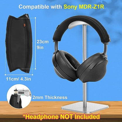 MDRZ1R Protective Headband Cover Compatible with Sony MDR-Z1R Headphone Thicker Sports Fabric Replacement Headband Cushion Pad Cover Black
