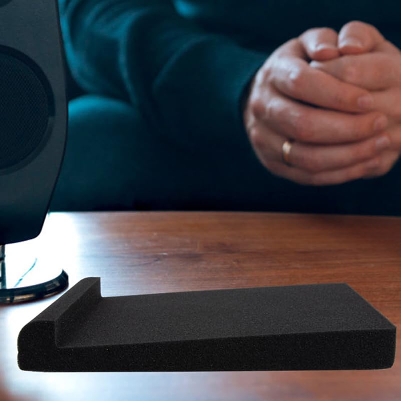 Totority Speaker Isolation Pads, Anti-Vibration Foam Cushions,2 Sets | Soundproof Shock Absorption Mat to Reduce Noise Interference, High-Density Sponge Base for Audio Equipment Protection