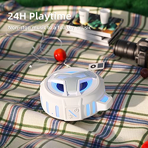 EBODA Bluetooth Shower Speaker, Waterproof Portable Bluetooth Speakers, IP67 Waterproof Wireless Speaker with LED Light, Floating, 2000mAh, True Wireless Stereo for Kayak, Beach, Gifts for Men, Women